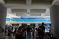 BADUNG/BALI-MARCH 28 2019:The atmosphere of hubbub in the pick up area of Ã¢â¬â¹Ã¢â¬â¹the international airport in Ngurah Rai. Seen a